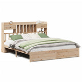 Bookcase Bed without Mattress 180x200cm Super King Solid Wood Pine 3322425