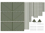 Privacy Screen Olive 100 x 50 x 180 cm Steel 868545