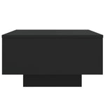 ZNTS Coffee Table with LED Lights Black 55x55x31 cm 836575