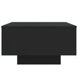 ZNTS Coffee Table with LED Lights Black 55x55x31 cm 836575