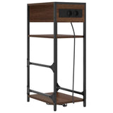 Bedside Cabinet Brown Oak 40 x 27 x 76 cm Engineered Wood 859574