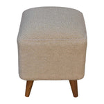 Cream Boucle Squoval Bench IN3438