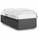 Bed Frame without Mattress Dark Grey 100x200 cm Fabric 3284709