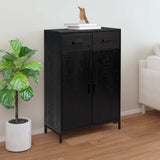 Shoe Rack Black 75x40x110 cm Solid Pinewood 349934