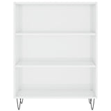 Bookcase High Gloss White 69.5x32.5x90 cm Engineered Wood 828358