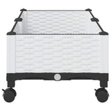 Garden Planter with Wheels White 80 x 40 x 33 cm PP 3422958