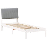 Bed Frame with Headboard White 80 x 200 cm Solid Pine Wood 878923