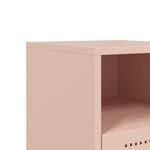 ZNTS Bedside Cabinets 2 pcs Pink 36x39x60.5 cm Steel 846557