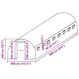 Greenhouse Replacement Cover 400x800x200 cm Green 316446