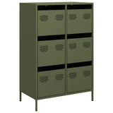 Highboard Olive Green 68x39x101.5 cm Steel 851224