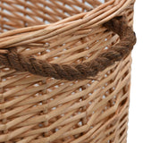 Firewood Basket with Carrying Handles 78x54x34 cm Natural Willow 286983