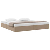 Storage Bed with Mattress Cappucino 200 x 200 cm Faux leather 3369964