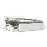Bed Frame with Headboard without Mattress White 140x190 cm 3295590