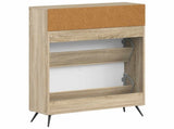 Shoe Cabinet BREDA 78 x 24 x 103 cm Engineered Wood Sonoma Oak 897537