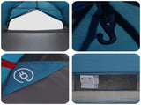 Backpacking Tent Blue 4-Person 185T Polyester with PU Coating 42017413