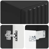 Wall-mounted Bathroom Cabinet Black 33 x 34.5 x 100 cm 890523
