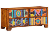 Shoe Cabinet with Door Brown 90 x 35 x 55 cm Solid Acacia Wood 4016513