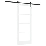 Sliding Door White and Black 83 x 202 cm 3332390