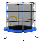 ZNTS Trampoline with Safety Net Round 140x160 cm Blue 92954