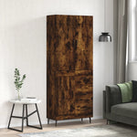 Highboard Smoked Oak 69.5x34x180 cm Engineered Wood 3196032