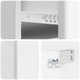 Wall-Mounted Bedside Cabinet with Drawer 2 pcs High Gloss White 899114