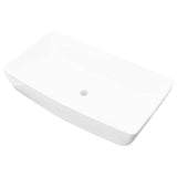 Luxury Ceramic Basin Rectangular Sink White 71 x 39 cm 140691