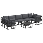 Garden Sofa Set Black Aluminium 3378947