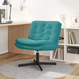 Swivel Relaxing Chair Turquoise 63 x 75 x 76 cm Velvet 42007368