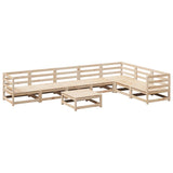 ZNTS 8 Piece Garden Sofa Set Solid Wood Pine 3299474