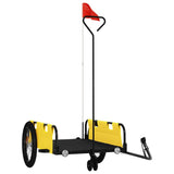 Bike Trailer Yellow and Black Oxford Fabric and Iron 94197