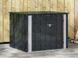 Garden Storage Box Black 101.5 x 82 x 100 cm Steel 42011280