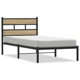 Metal Bed Frame without Mattress Sonoma Oak 90x200 cm 4017095