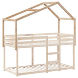 Kids' Bed Roof 203x80.5x142 cm Solid Wood Pine 846943