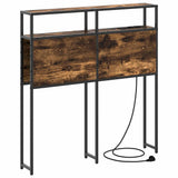 Storage Headboard with Shelf Smoked oak 80 cm Engineered wood 859727