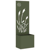 Garden Privacy Screen Olive green 50 x 140 cm Cold-rolled steel 876430