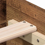 Bed Frame with Drawers Old wood 140 x 200 cm Engineered wood 3333966