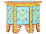 Hand-painted Side Table Multicolour 38x33x42 cm Solid Mango Wood 285879