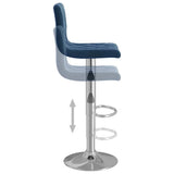 Bar Stools 2 pcs Blue Velvet 333691