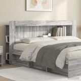 Headboard Cabinet with Storage Grey Sonoma Engineered Wood 8001306