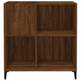 Record Cabinet Brown Oak 84.5x38x89 cm Engineered Wood 832004