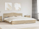 Bed Frame with Drawer Sonoma Oak 180 x 200 cm Engineered Wood 3413571