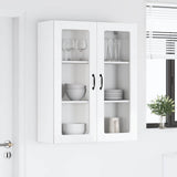 Wall Glass Cabinet LUCCA High Gloss White 80 x 31 x 100 cm 885159