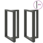 ZNTS Bar Table Legs T-Shaped 2 pcs Anthracite 60x35x cm Steel 4013082