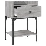 ZNTS Bedside Tables 2 pcs Grey Sonoma 40.5x31x60 cm Engineered Wood 825900