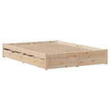 Bed Frame without Mattress 150x200 cm King Size Solid Wood Pine 3301664