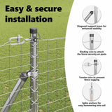 Ground Spike Fence Post 13 pcs Silver Powder-Coated Steel 42004281