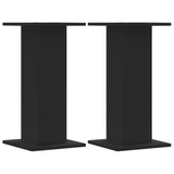 ZNTS Plant Stands 2 pcs Black 30x30x60 cm Engineered Wood 3307856