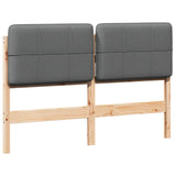 Upholstered Headboard Brown and Light Grey 135 cm 880128