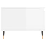 ZNTS Coffee Table High Gloss White 90x50x36.5 cm Engineered Wood 830798