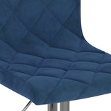 Bar Stools 2 pcs Blue Velvet 333691